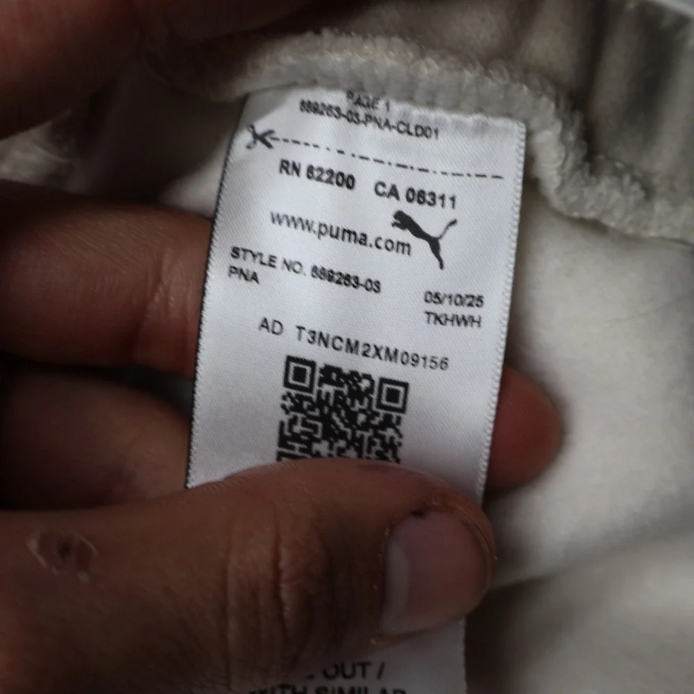 Puma Fleece Jogger Womens XXL Cream Soft Athletic‎ Loungewear Comfort 39x29 NWD